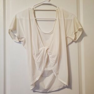 Lululemon Twist and Train Short Sleeve Shirt- White (Size S)